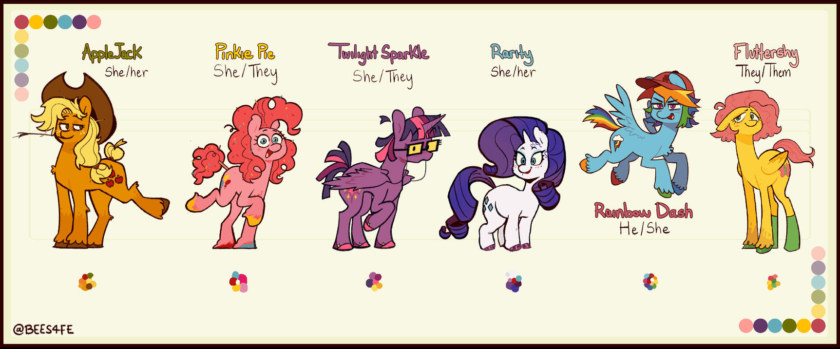 Lineup: Redesigned Mane 6